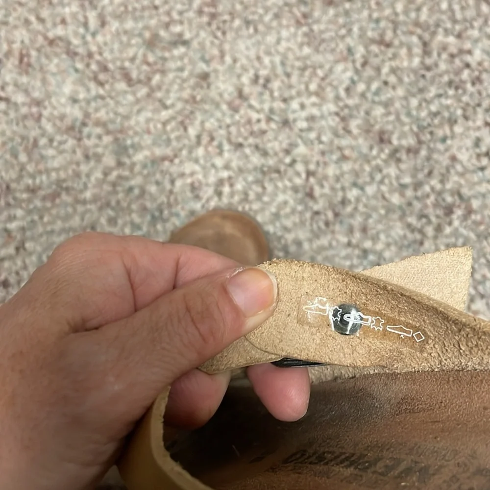 Mephisto leather cork wedge sandals - Picture 7 of 9